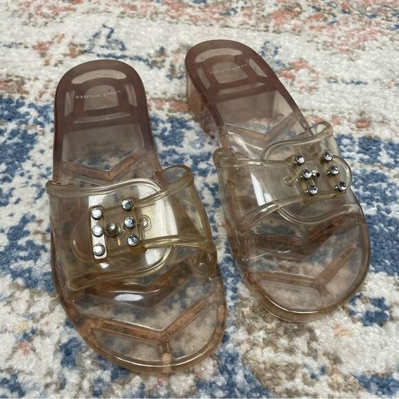 Patricia Green | Shoes | Patricia Green Jelly Sandals  PATRICIA GREEN- Jelly Sandals with Rhinestone Buckle Translucent Plastic EU 37